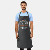 Echte Mannen smeren als BBQ-Schort Schort (Gedragen)