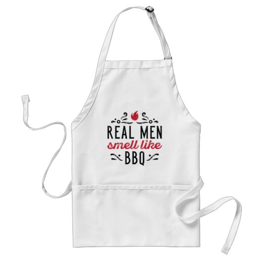 Echte Mannen smeren als BBQ Standaard Schort (Voorkant)