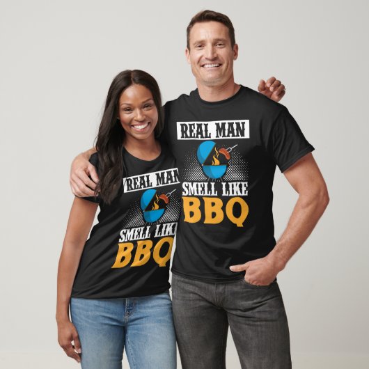 Echte Mannen smeren zoals bq Smoker Grill Barbecue T-shirt (Unisex)