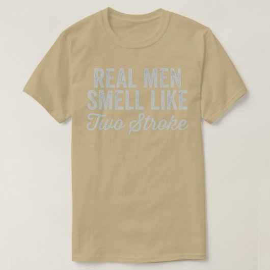 Echte Mannen smoren net als tweeslag Funny Motocro T-shirt (Design voorkant)