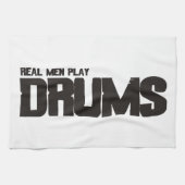 Echte Mannen spelen Drums Theedoek (Horizontaal)
