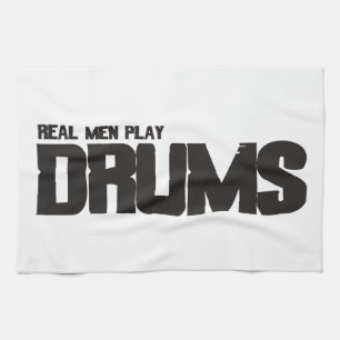 Echte Mannen spelen Drums Theedoek