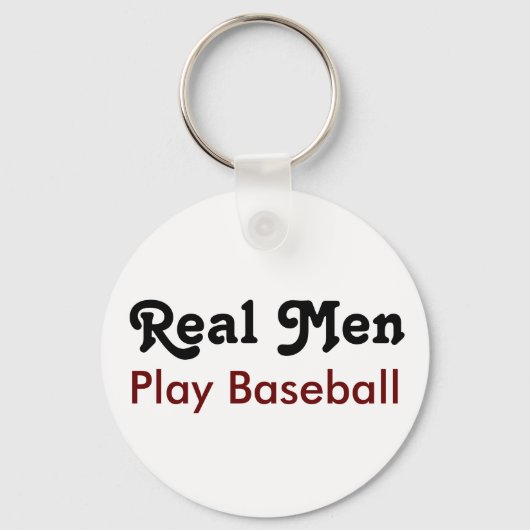 Echte mannen spelen honkbal sleutelhanger (Voorkant)