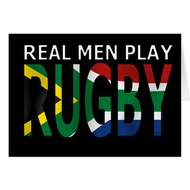 Echte Mannen spelen in Rugby Zuid-Afrika (Voorkant Horizontaal)