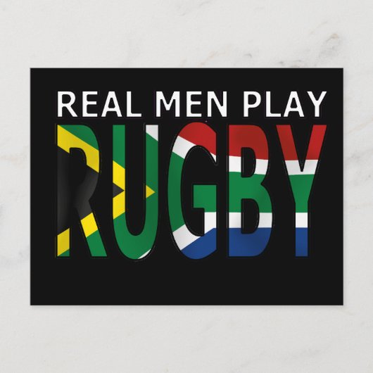 Echte Mannen spelen in Rugby Zuid-Afrika Briefkaart (Voorkant)
