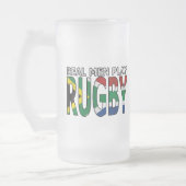 Echte Mannen spelen in Rugby Zuid-Afrika Matglas Bierpul (Links)