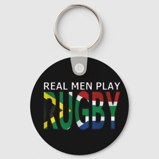 Echte Mannen spelen in Rugby Zuid-Afrika Sleutelhanger (Voorkant)