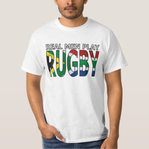 Echte Mannen spelen in Rugby Zuid-Afrika T-shirt