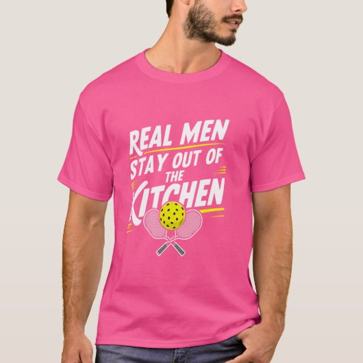 Echte mannen spelen pickleball t-shirt (Voorkant)