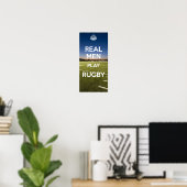 ECHTE MANNEN SPELEN RUGBY POSTER (Thuiskantoor)