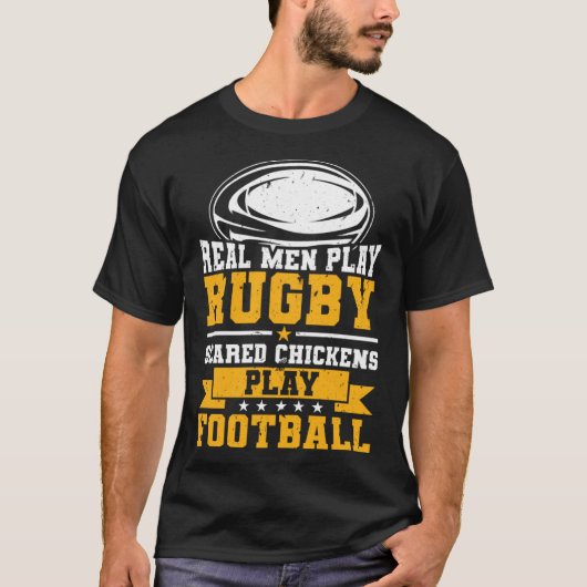 Echte Mannen Spelen Rugby Spelers 2 T-shirt (Voorkant)
