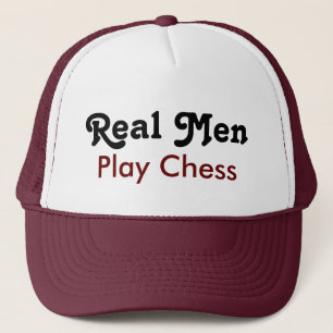 Echte mannen spelen schaken trucker pet