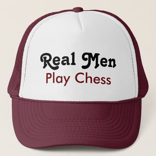 Echte mannen spelen schaken trucker pet (Voorkant)