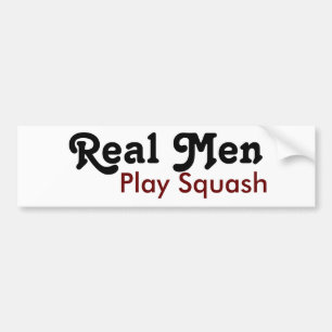 Echte mannen spelen Squash Bumpersticker