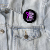 Echte Mannen stoppen huiselijk geweld niet tegen Ronde Button 5,7 Cm (In situ)