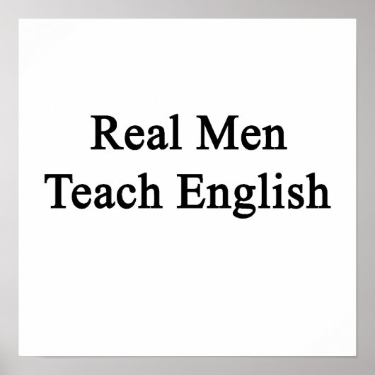 Echte Mannen Teach English Poster (Voorkant)