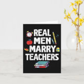 Echte Mannen Trouwen Leraren Happy Wedding Marry D Kaart (Gele Bloem)
