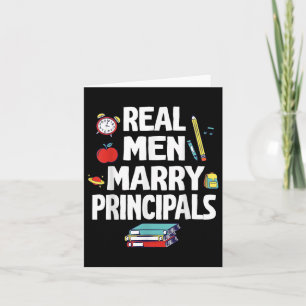Echte Mannen Trouwen Principals Happy Wedding Getr Kaart