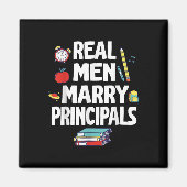 Echte Mannen Trouwen Principals Happy Wedding Getr Magneet (Voorkant)