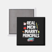 Echte Mannen Trouwen Principals Happy Wedding Getr Magneet (Voorkant / Achterkant)