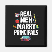 Echte Mannen Trouwen Principals Happy Wedding Getr Magneet (Voorkant)