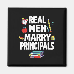 Echte Mannen Trouwen Principals Happy Wedding Getr Magneet
