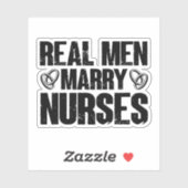 Echte Mannen Trouwen Verpleegkundigen Pediatric Fu Sticker (Vel)