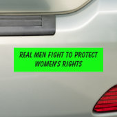 echte mannen vechten voor de bescherming van de re bumpersticker (Op auto)