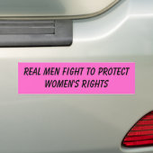 echte mannen vechten voor de bescherming van de re bumpersticker (Op auto)