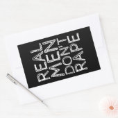 ECHTE MANNEN VERKRACHTEN NIET RECHTHOEKIGE STICKER (Envelop)