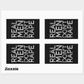 ECHTE MANNEN VERKRACHTEN NIET RECHTHOEKIGE STICKER (Vel)