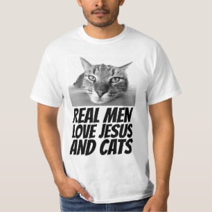 ECHTE MANNEN VERLIES JESUS & CATS CHRISTELIJKE CAT T-SHIRT