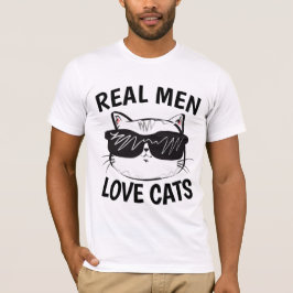 ECHTE MANNEN VERLIEST KAT T-shirts Kat
