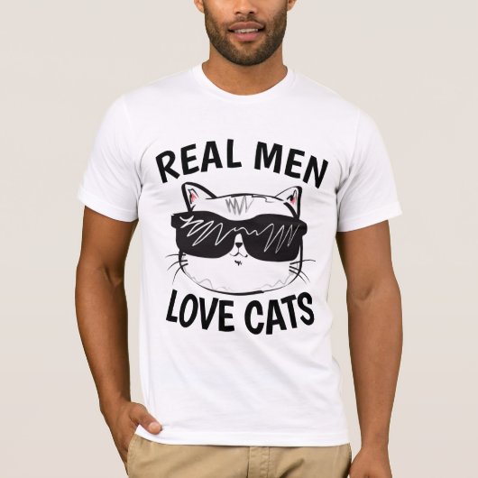 ECHTE MANNEN VERLIEST KAT T-shirts Kat (Voorkant)