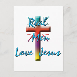 ECHTE MANNEN VERLIEZEN JESUS BRIEFKAART