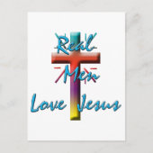 ECHTE MANNEN VERLIEZEN JESUS BRIEFKAART (Voorkant)