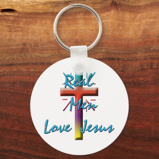 ECHTE MANNEN VERLIEZEN JESUS SLEUTELHANGER (Voorkant)