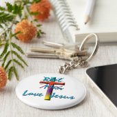 ECHTE MANNEN VERLIEZEN JESUS SLEUTELHANGER (Zijkant)