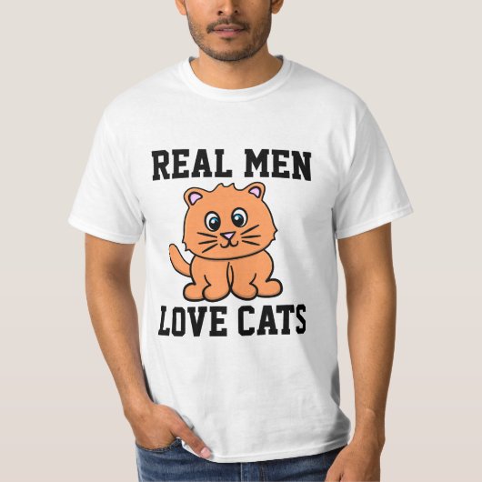 ECHTE MANNEN VERLIEZEN KAT T-SHIRS T-SHIRT (Voorkant)