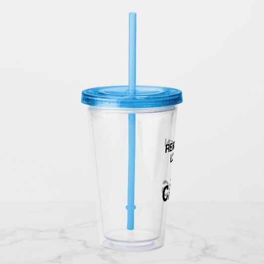 ECHTE MANNEN VERLIEZEN VANGSTEN ACRYL DRINKBEKER (Rechts)