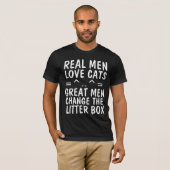 ECHTE MANNEN VERLIEZEN VANGSTEN EN VERANDEREN LITT T-SHIRT (Voorkant volledig)