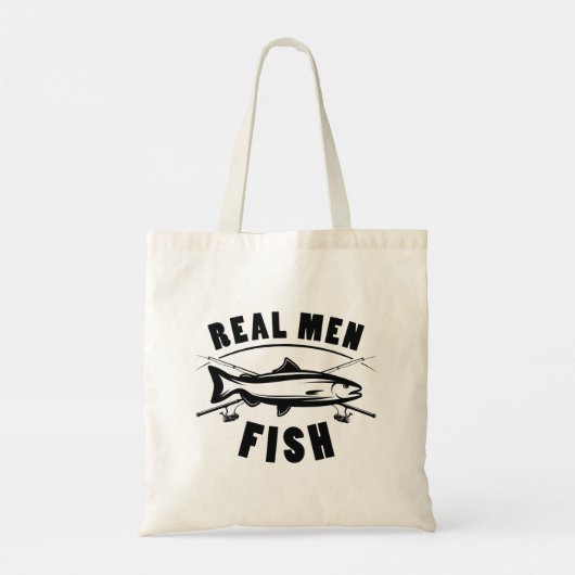 Echte Mannen Vis Tote Bag (Achterkant)