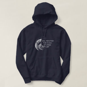 Echte Mannen Vissen Door Stormen Vissen Hoodie