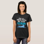 Echte Mannen Vissen in de Oceaan T-shirt (Voorkant volledig)