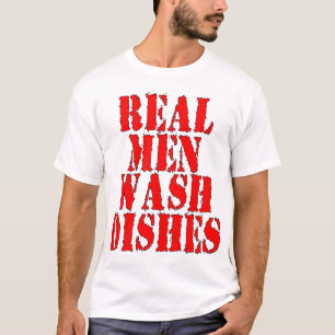 Echte Mannen wassen T-shirt