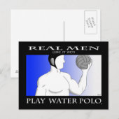 Echte Mannen: Waterpoo afspelen Briefkaart (Voorkant / Achterkant)