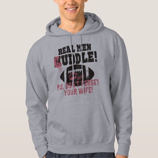 Echte Mannen Wiektevrouw Hoodie (Voorkant)