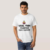 Echte Mannen wijzigen beleidsdiapers T-shirt (Voorkant volledig)