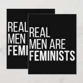 Echte mannen zijn feministen Cool feminisme citate (Voorkant / Achterkant)
