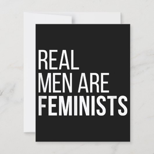 Echte mannen zijn feministen Cool feminisme citate (Voorkant)